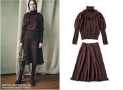 「赤毛のアン 憧れのパフスリーブのニットセットアップ」