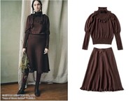 「赤毛のアン 憧れのパフスリーブのニットセットアップ」