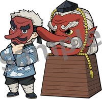 描き起こしのミニキャライラスト。