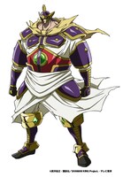 馬孫（CV：高口公介）
生来より道家に仕え、騎馬隊を率い戦い続けていた武将。馬孫刀を使った近接戦闘を得意とする。一見すると無口だが、喜怒哀楽の激しいタイプで、主人である蓮のことは、心から大切に思っている。かつて共に戦った愛馬の名は黒桃（コクトー）。