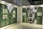 「連載完結記念 ハイキュー!!展」東京会場の様子。