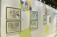 「連載完結記念 ハイキュー!!展」東京会場の様子。