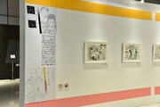 「連載完結記念 ハイキュー!!展」東京会場の様子。
