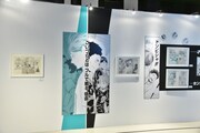 「連載完結記念 ハイキュー!!展」東京会場の様子。