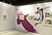 「連載完結記念 ハイキュー!!展」東京会場の様子。
