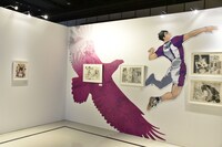 「連載完結記念 ハイキュー!!展」東京会場の様子。