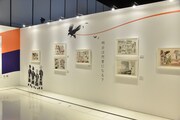 「連載完結記念 ハイキュー!!展」東京会場の様子。