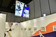 「連載完結記念 ハイキュー!!展」東京会場の様子。