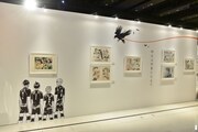 「連載完結記念 ハイキュー!!展」東京会場の様子。