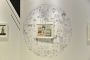 「連載完結記念 ハイキュー!!展」東京会場の様子。