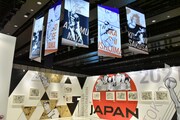 「連載完結記念 ハイキュー!!展」東京会場の様子。