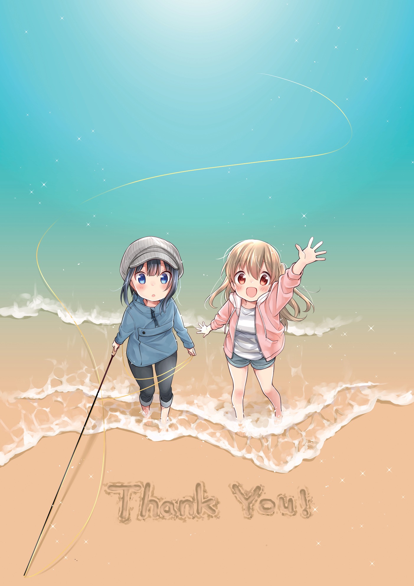 TVアニメ「スローループ」メインイラスト (c)うちのまいこ・芳文社／スローループ製作委員会