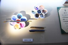 ゆうきまさみが実際に使用していた画材。