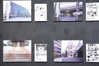 執筆のための資料写真が並ぶコーナー。