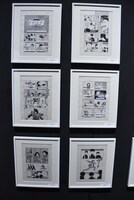 「究極超人あ～る」の原画展示コーナーより。