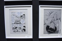 「機動警察パトレイバー」の原画展示コーナーより。