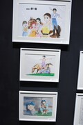 「じゃじゃ馬グルーミン★UP!」の原画展示コーナーより。