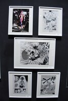 「鉄腕バーディー」の原画展示コーナーより。