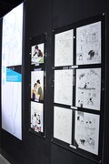 「でぃす×こみ」の原画展示コーナーより。
