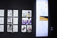 「新九郎、奔る！」の原画展示コーナーより。