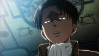 TVアニメ「進撃の巨人」より、リヴァイ。