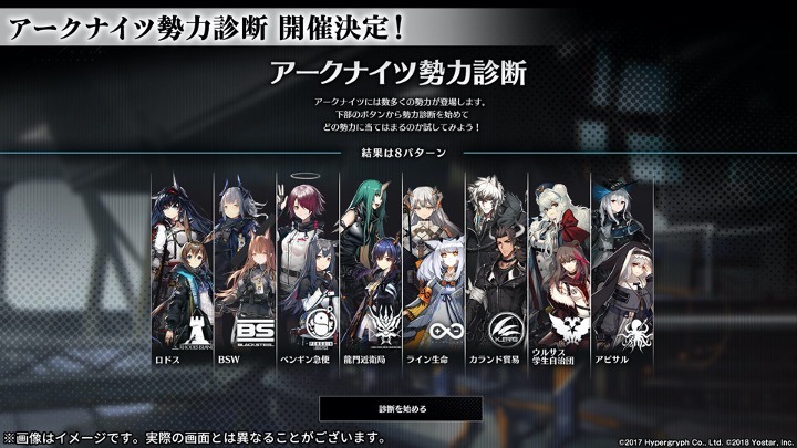「アークナイツ1周年記念公式生放送」のスライド。