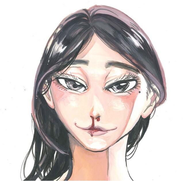 「ボタボタ」のカラーカット。