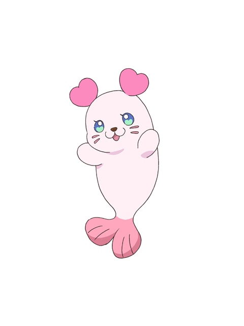 くるるん。グランオーシャンからやってきた海の妖精。人魚の女王さまのペット。 いつでものんびりしていてマイペース。鳴き声は「くるるん～！」。