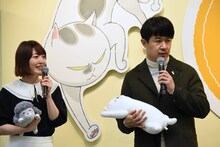 左から花澤香菜、杉田智和。