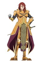 テスラ（CV：日野聡）。「極・クエスト」内の最強のNPCの1人。最初の街であるテッドで町内衛兵隊隊長を勤めている。 二つ名は「雷鳴のテスラ」。