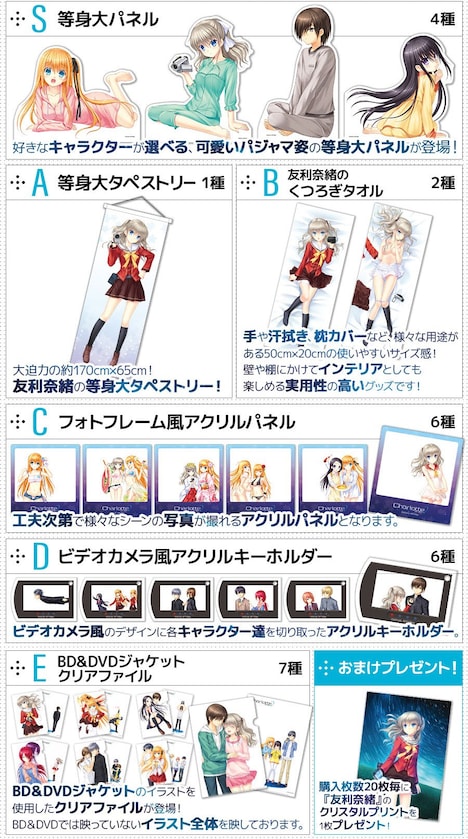 「Charlotte くじコレ」グッズ一覧