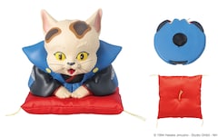 平成狸合戦ぽんぽこ」“猫福助”の貯金箱や手ぬぐい、Tシャツ発売 