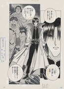 展示される原画。