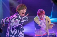 CMのメイキング写真。