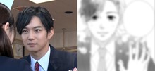 男子高校生に扮した千葉雄大（左）と咲坂伊緒の描き下ろしマンガ（右）。 (c)TBS