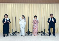 左から今千秋、三石琴乃、福圓美里、小佐野文雄。