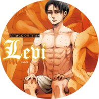 リヴァイの特大缶バッジ。