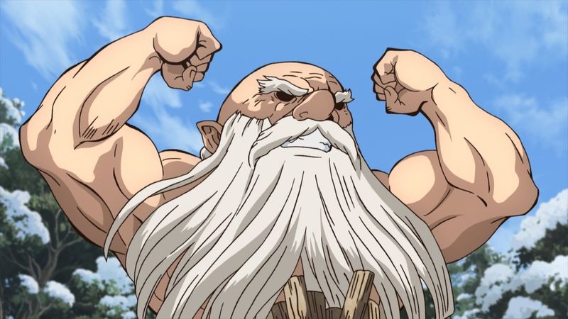 TVアニメ「Dr.STONE」第2期の第1話「STONE WARS BEGINNING」より。