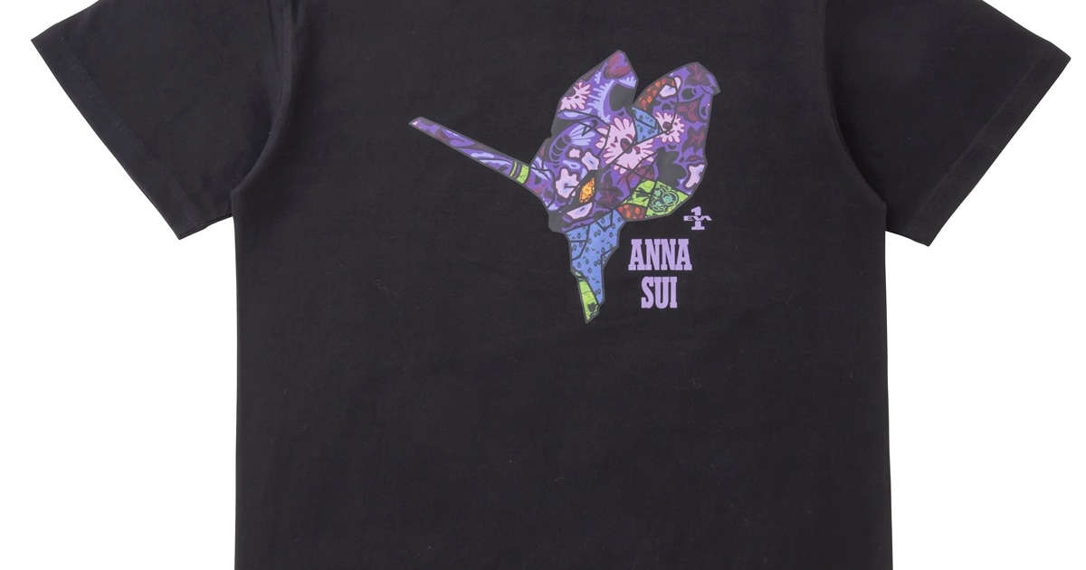 エヴァとANNA SUIが初のコラボ、初号機を花柄で表現したTシャツなど 