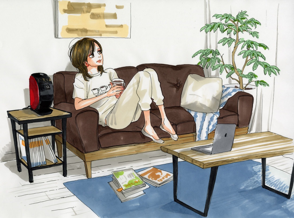 安野モヨコの描き下ろしイラスト。