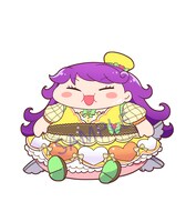 食べ過ぎためるのミニキャライラスト。