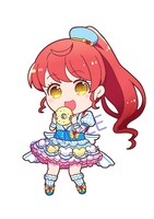 みかんのミニキャライラスト。