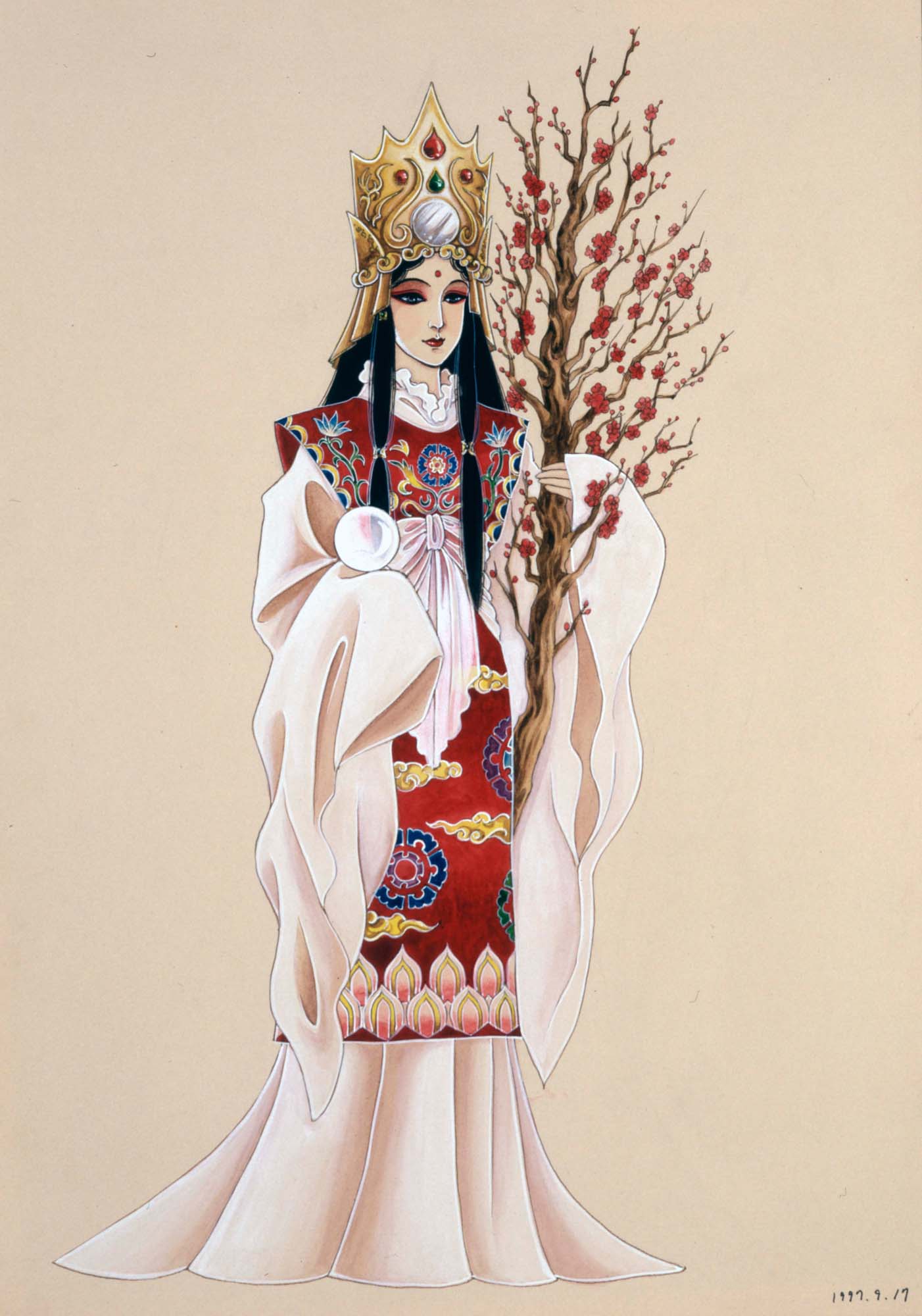 1997年に、美内が描き下ろした「紅天女」のイメージ原画。