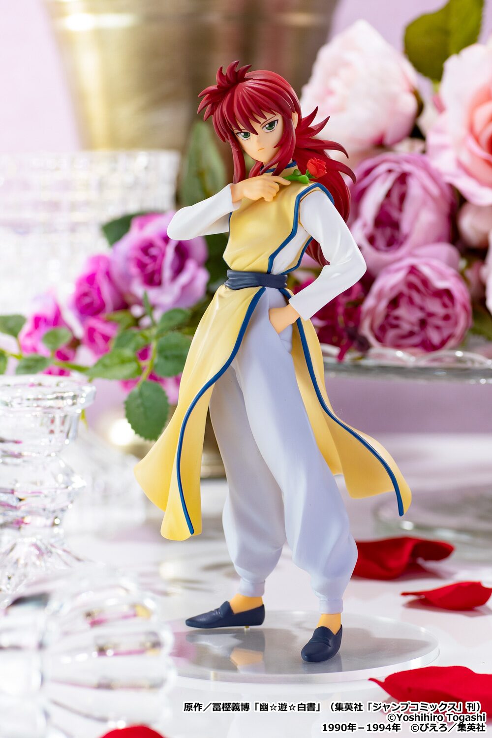 悪党の血の方がきれいな花がさく 幽白 蔵馬のフィギュア 薔薇を構えた姿で立体化 コミックナタリー