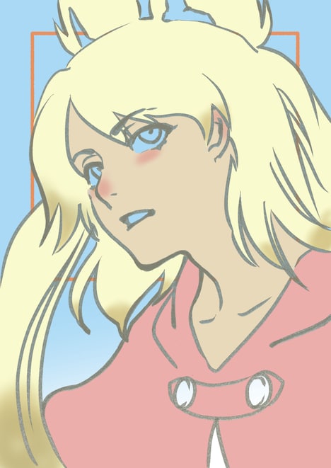 デジタル作画移行期にテストで描かれたカラーイラスト。(c)久保帯人/集英社