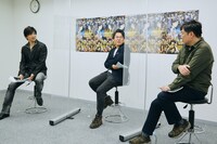 左から許斐剛、川口敬一郎、広田光毅。