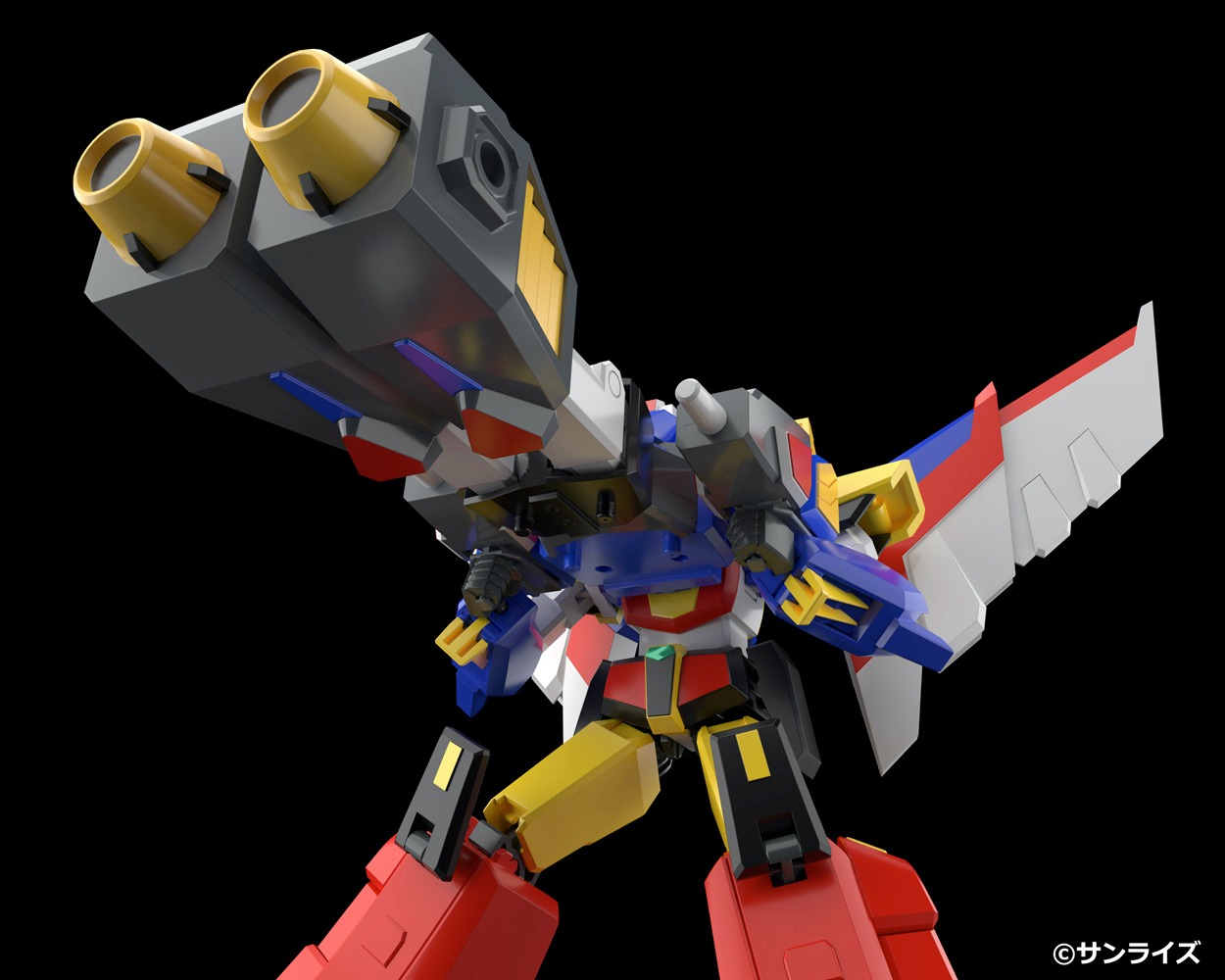 「MODEROID ガンバルガー」が「MODEROID リボルガー」を装備した姿。
