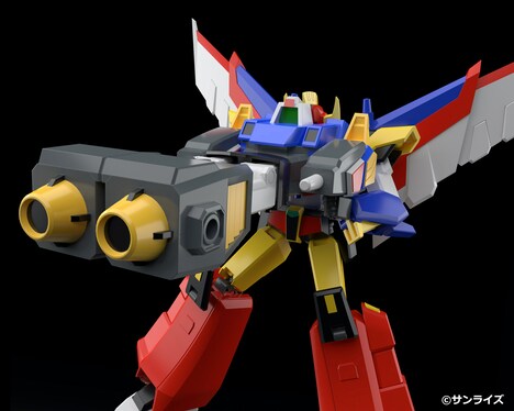 「MODEROID ガンバルガー」が「MODEROID リボルガー」を装備した姿。