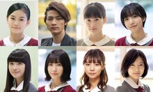 左上から時計回りに永瀬莉子、板垣瑞生、小西桜子、山之内すず、山本亜依、川津明日香、吉田凜音、茅島みずき。