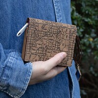 二つ折り財布の使用イメージ。